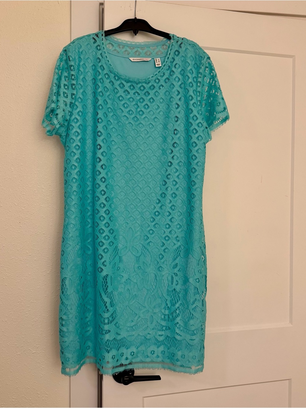 Isaac Mizrahi Turquoise Lace Shift Dress